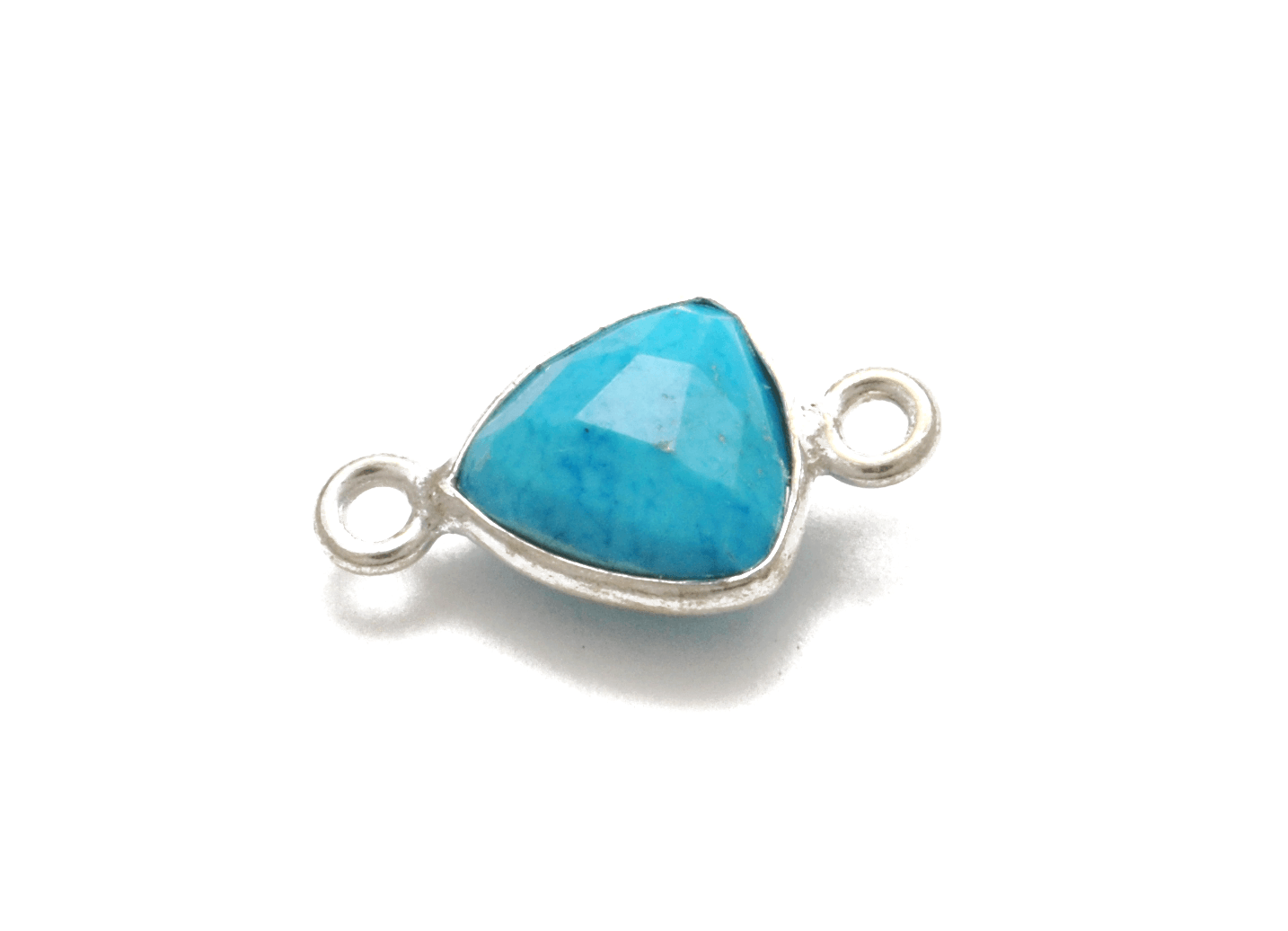 Turquoise Triangle Closed Double Bail Bezel Connector