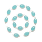 Aqua Chalcedony Oval Bezel Connector