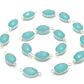 Aqua Chalcedony Oval Bezel Connector