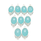 Aqua Chalcedony Oval Bezel Connector