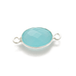 Aqua Chalcedony Oval Bezel Connector