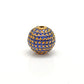 14k Yellow Gold Sapphire Spacer Beads