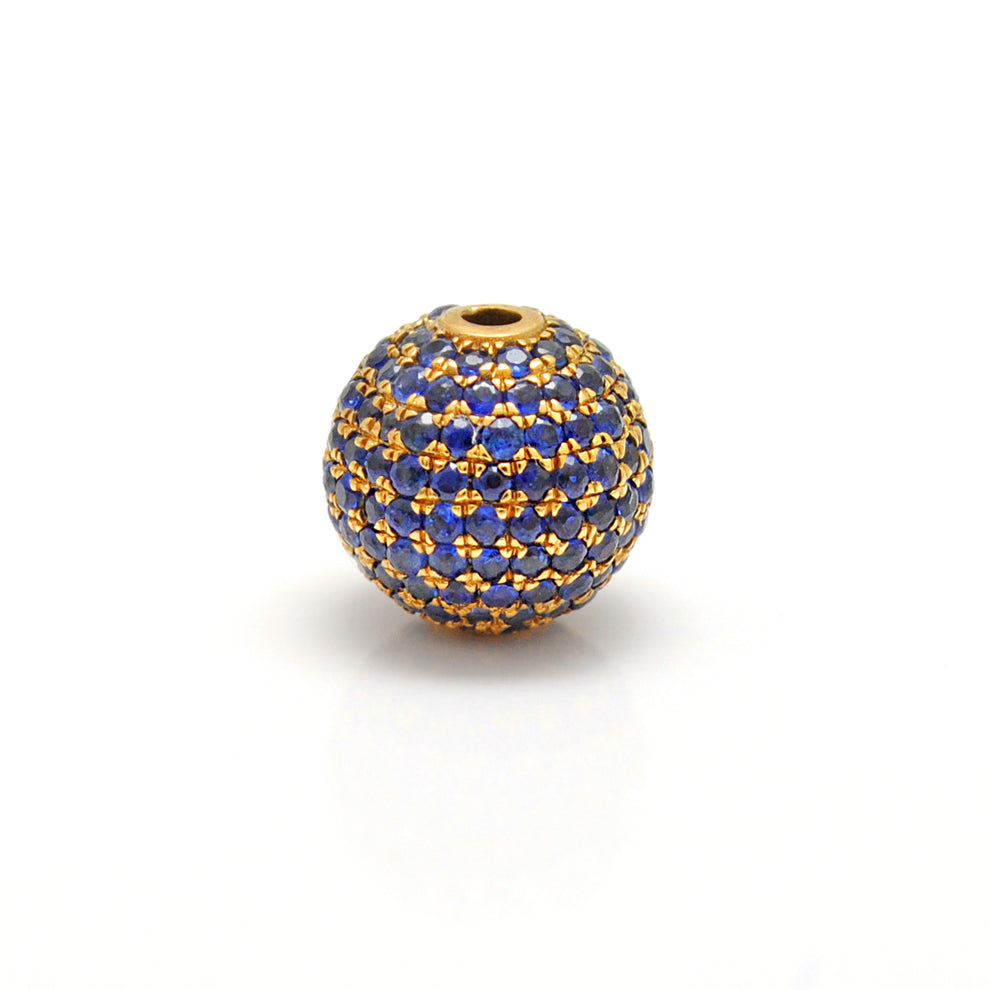 14k Yellow Gold Sapphire Spacer Beads