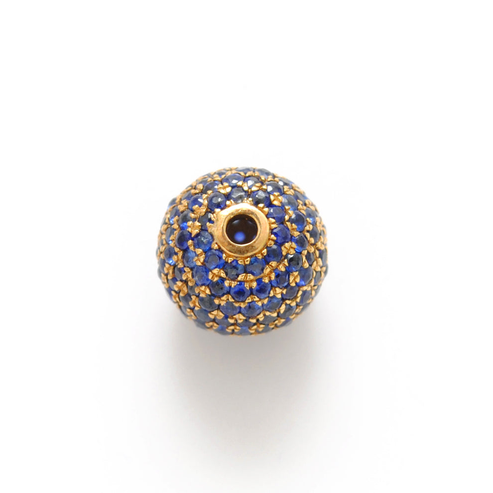 14k Yellow Gold Sapphire Spacer Beads