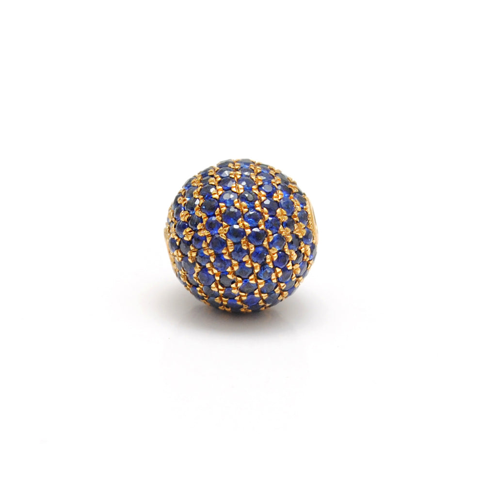14k Yellow Gold Sapphire Spacer Beads