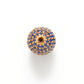 14k Solid Yellow Gold Blue Sapphire Ball Spacer Beads 10 mm