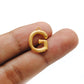 18k Solid Yellow Gold G Initial Letter Charm Pendant