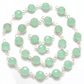 Aqua Chalcedony Round Double Bail Bezel Connector