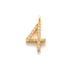 14k Solid Yellow Gold Pave Diamond 0-9 Number Charms - Sar Gems