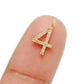 14k Solid Yellow Gold Pave Diamond 0-9 Number Charms - Sar Gems