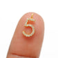 14k Solid Yellow Gold Pave Diamond 0-9 Number Charms - Sar Gems