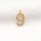 14k Solid Yellow Gold Pave Diamond 0-9 Number Charms - Sar Gems