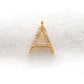 14k Yellow Gold White Diamond A Initial Letter Charm