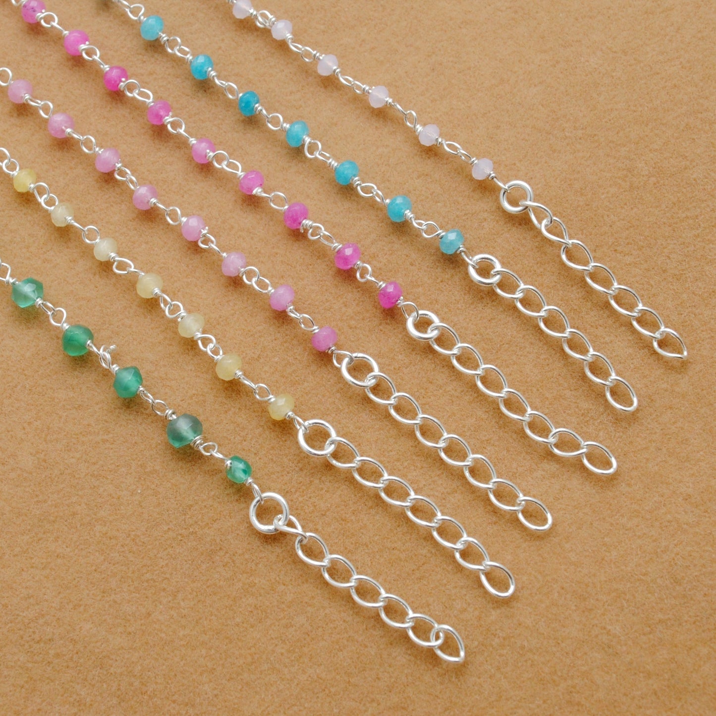 925 Sterling Silver Multi-Color Quartz & Gemstone Beaded Bracelet – Kanika - Sar Gems