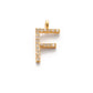 14k Yellow Gold White Diamond F Initial Alphabet Charm Pendant