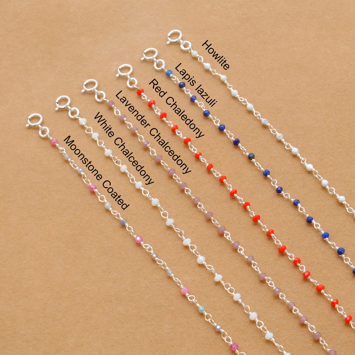 925 Sterling Silver Multi-Gemstone Beaded Bracelet | Sar Gems - Sar Gems