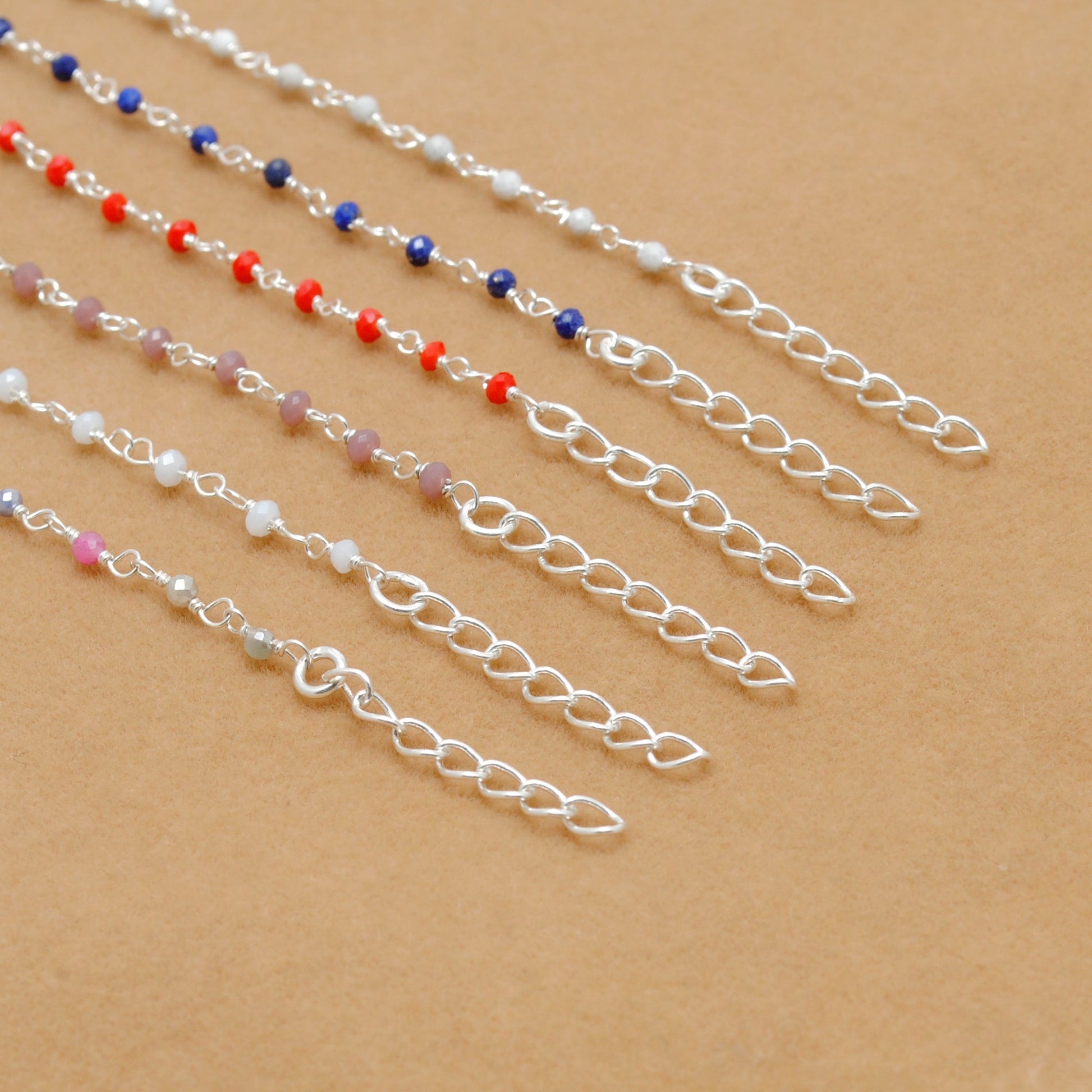 925 Sterling Silver Multi-Gemstone Beaded Bracelet | Sar Gems - Sar Gems