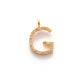 14k Yellow Gold Pave Diamond G Initial Letter Charm - Sar Gems