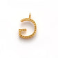 14k Yellow Gold Pave Diamond G Initial Letter Charm - Sar Gems