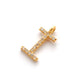 14k Yellow Gold Pave Diamond I Initial Letter Charm - Sar Gems