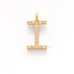 14k Yellow Gold Pave Diamond I Initial Letter Charm - Sar Gems