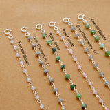 925 Sterling Silver Necklace with Emerald Quartz, Ruby Zoisite, Pink & Kunzite Quartz - Sar Gems
