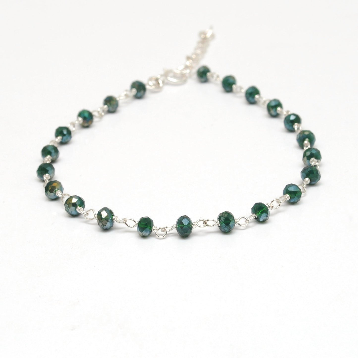 Sterling Silver Multi-Stone Bracelet with Tourmaline, Pink Opal, and Shell Pearl Gemstone - Sar Gems