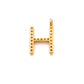 14k Solid Yellow Gold Pave Diamond H Initial Letter Charm - Sar Gems