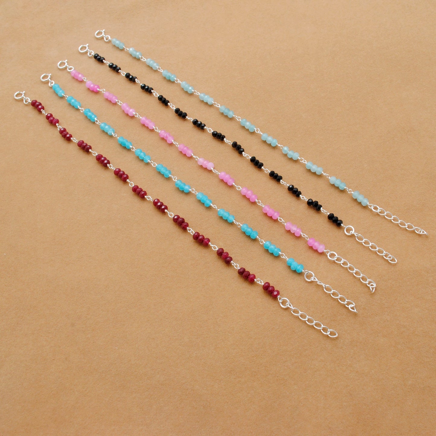 925 Sterling Silver Necklace with Faceted Quartz & Multi Chalcedony | Handmade Gift - Sar Gems