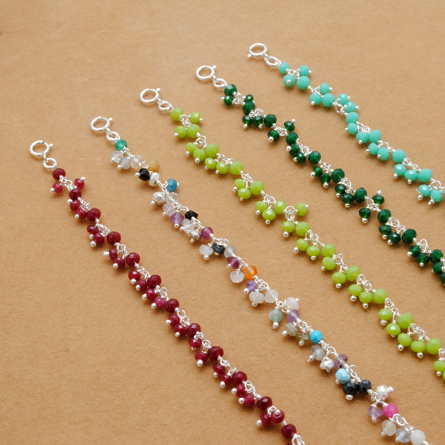 Vibrant Multicolor Chalcedony Gemstone Necklace in 925 Sterling Silver – Handcrafted Elegance - Sar Gems