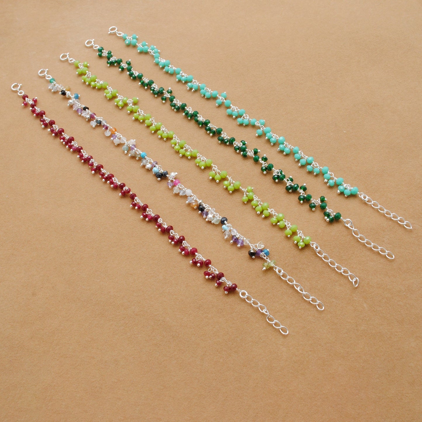 Vibrant Multicolor Chalcedony Gemstone Necklace in 925 Sterling Silver – Handcrafted Elegance - Sar Gems