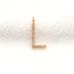14k Yellow Gold Pave Diamond L Initial Letter Charm - Sar Gems
