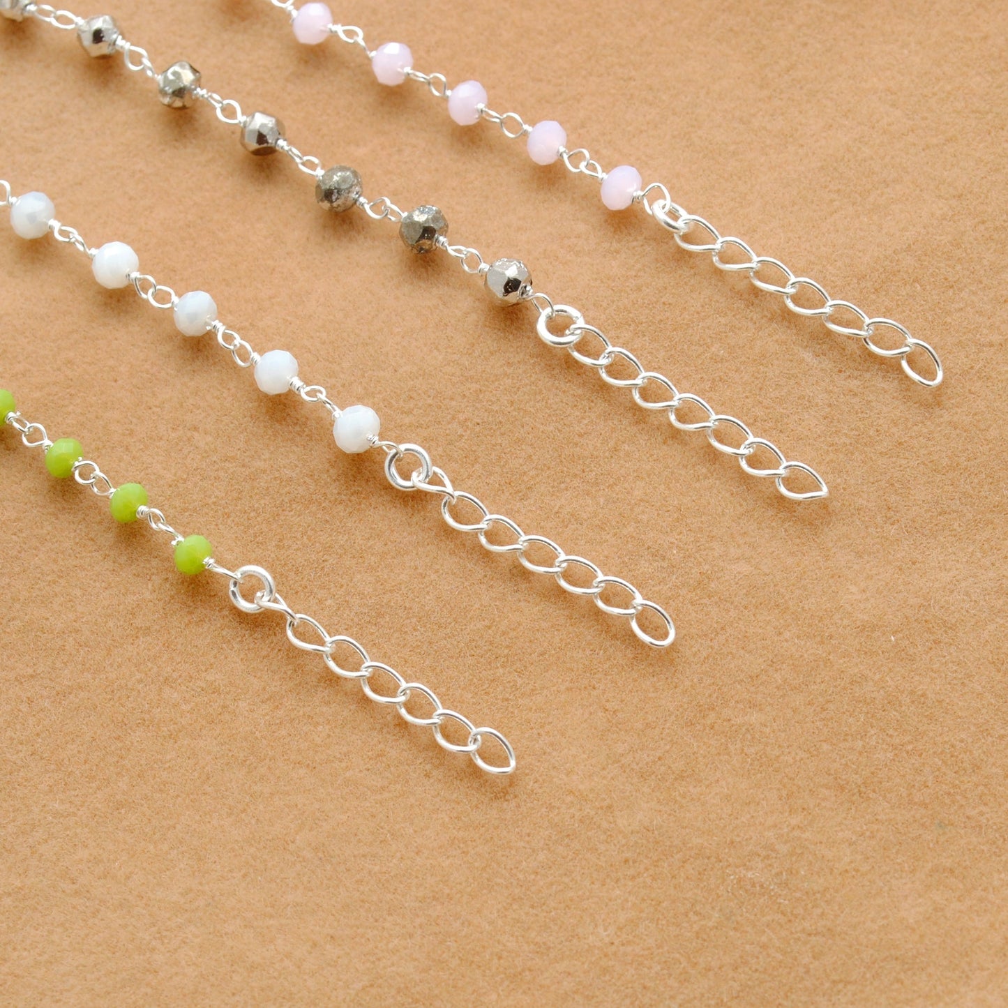 925 Sterling Silver Rose & Green Chalcedony Necklace with Pyrite Gem - Sar Gems