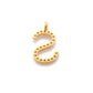 14k Solid Yellow Gold Pave Diamond S Initial Letter Charm - Sar Gems