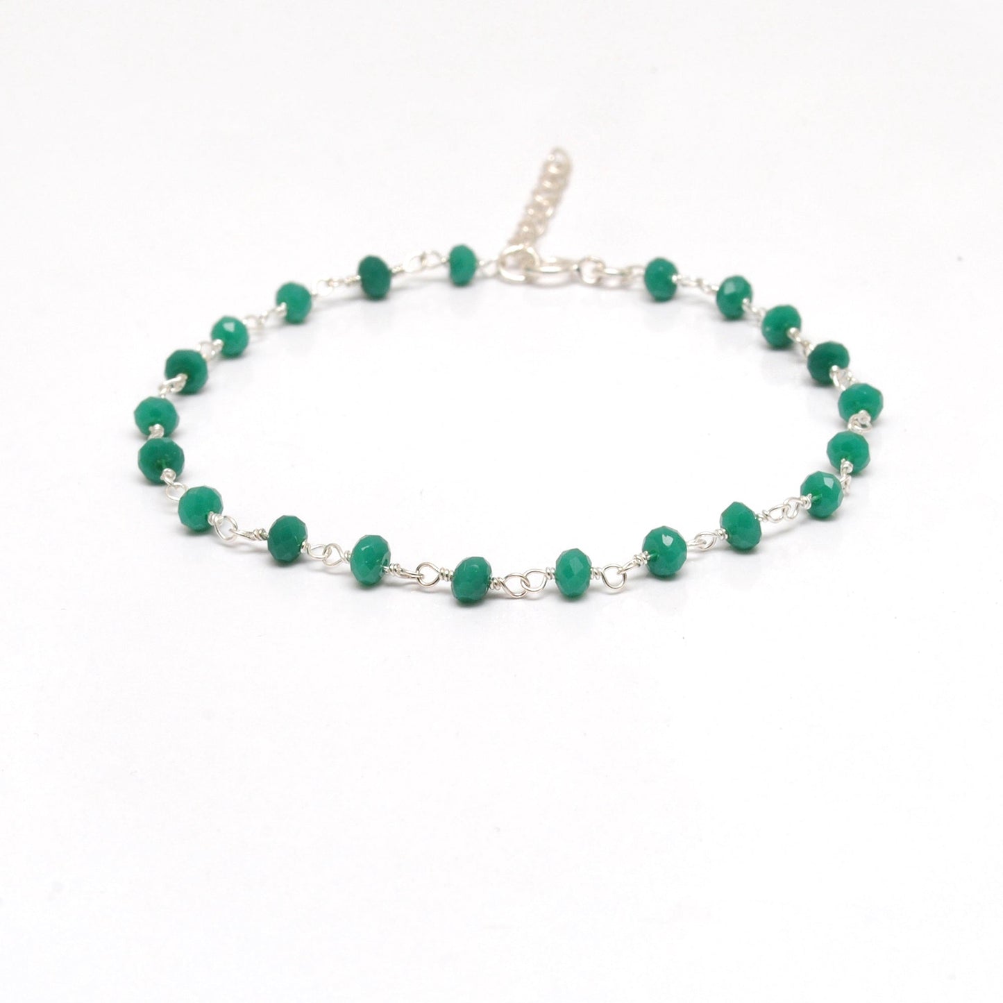 925 Sterling Silver Multi-Gemstone Rosary Necklace – Chalcedony & Apatite Gemstone - Sar Gems