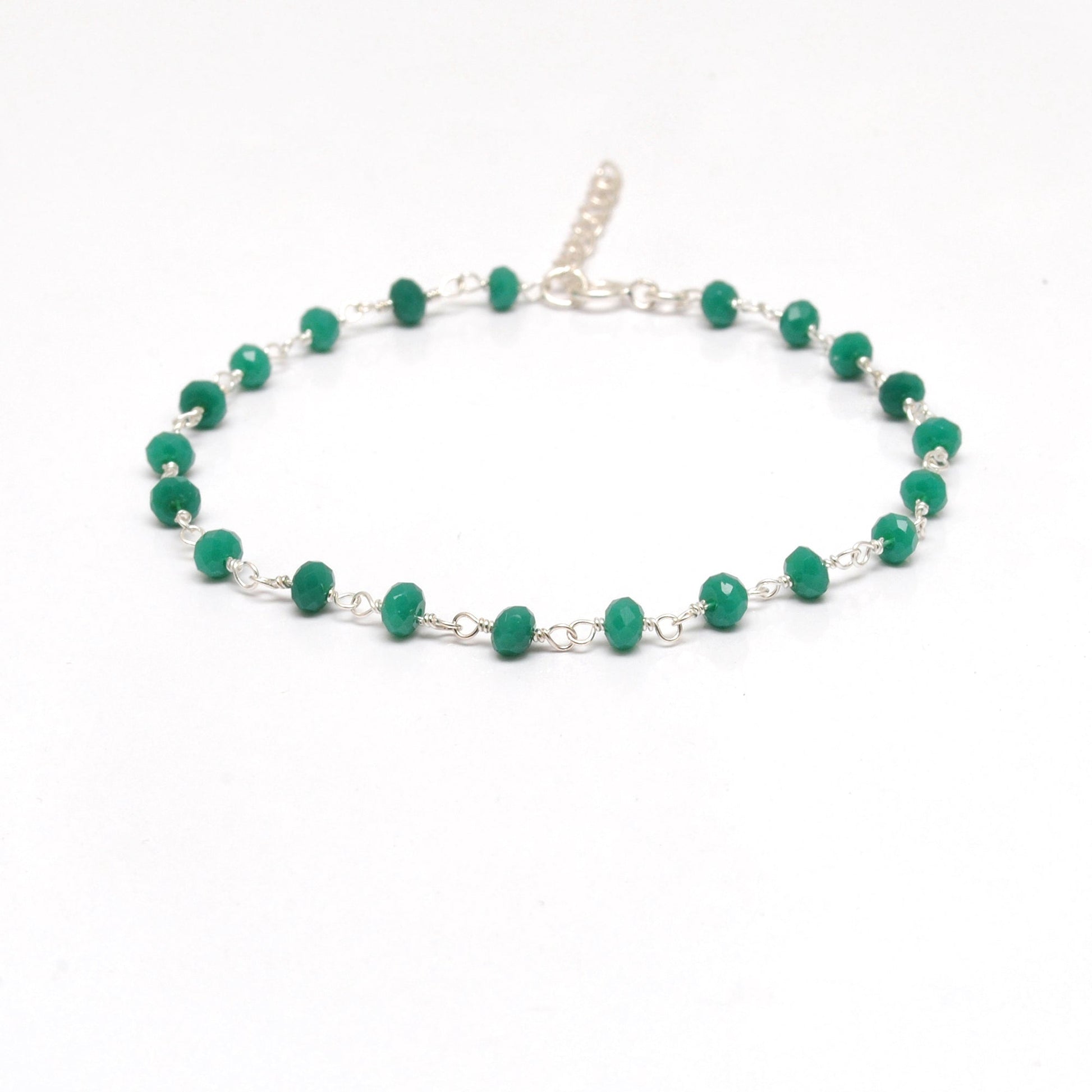 925 Sterling Silver Multi-Gemstone Rosary Necklace – Chalcedony & Apatite Gemstone - Sar Gems