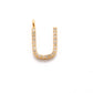 14k Solid Yellow Gold Pave Diamond U Initial Letter Charm - Sar Gems