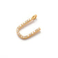 14k Solid Yellow Gold Pave Diamond U Initial Letter Charm - Sar Gems