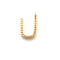 14k Solid Yellow Gold White Diamond U Initial Alphabet Charm Pendant