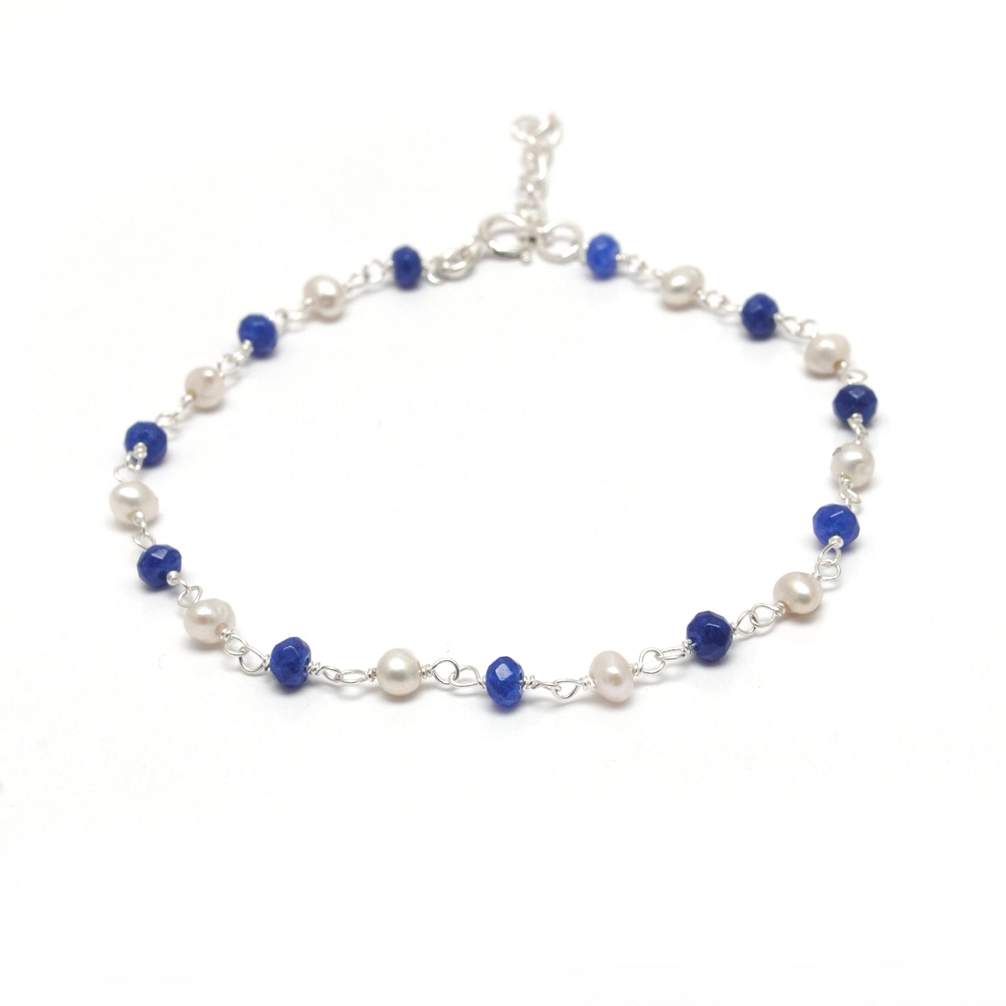 925 Silver Multi-Gemstone & Pearl Necklace – Amethyst, Chalcedony, Smoky Quartz Gemstone - Sar Gems