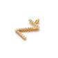 14k Solid Yellow Gold Pave Diamond Z Initial Letter Charm - Sar Gems