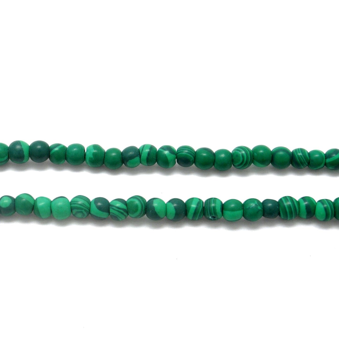 Green Malachite Rondelle Gemstone Beads 12.5" Strand