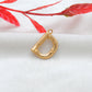 18k Solid Yellow Gold D Initial Letter Charm Pendant