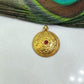18k Yellow Gold Vintage Ruby Charm Pendant