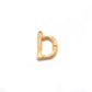 18k Solid Yellow Gold D Initial Letter Charm Pendant