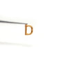 18k Solid Yellow Gold D Initial Letter Charm Pendant