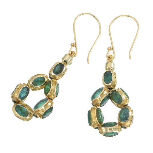 Emerald Daisy Chain Earrings