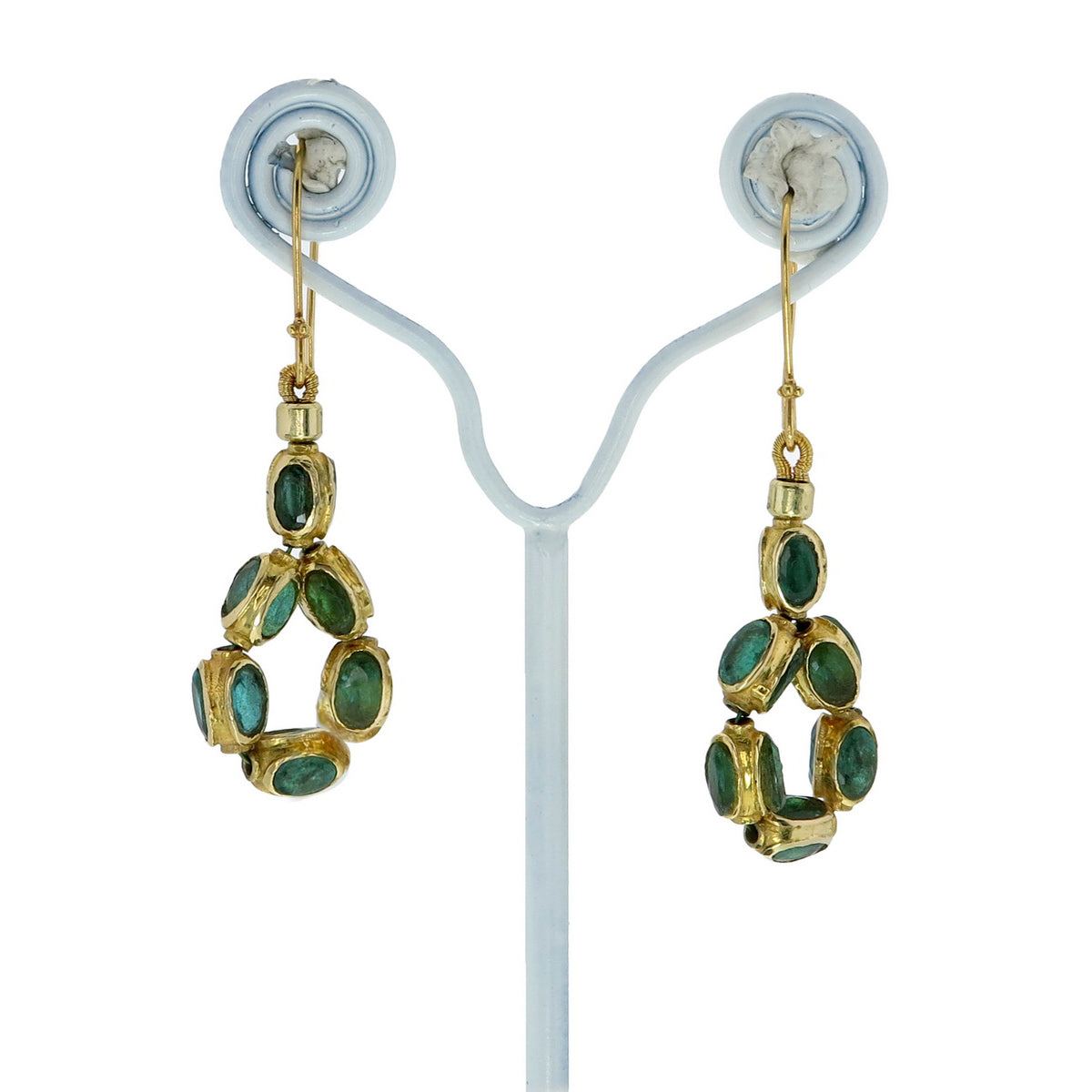 Emerald Daisy Chain Earrings