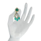 Emerald Blossom Chandelier Earrings