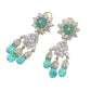 Emerald Blossom Chandelier Earrings